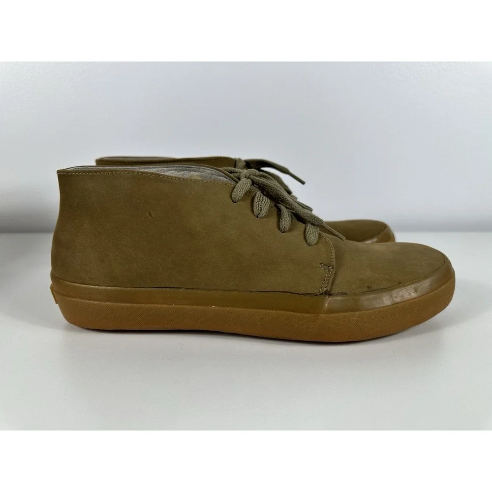 L.L. Bean Khaki Leather Chukka Boots Mens 10 1/2 M Lace Up NEW